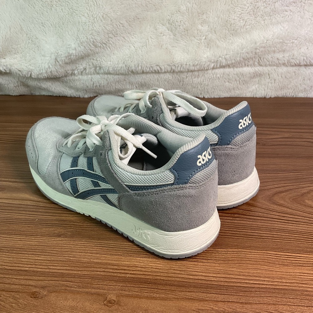 Grey ASICS trainers with blue accents women's size 8.5 #gymshoes - Picture 3 of 7